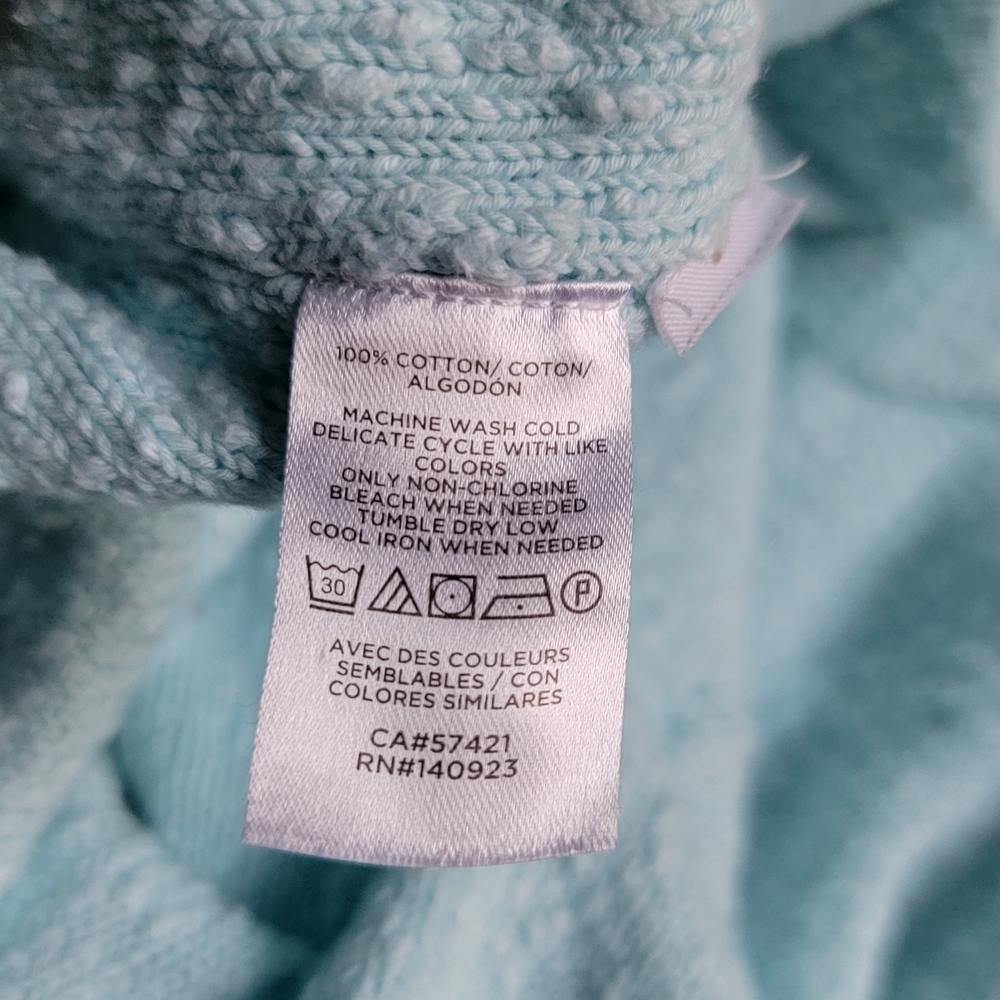 Light Blue Women's Cardigan Sweater - Picture 4 of 5